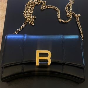Balenciaga Hourglass Chain Wallet Bag